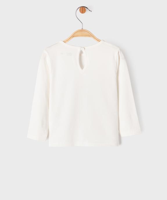 Tee-shirt manches longues avec sequins brodés bébé fille - GEMO 4G BEBE Tee-shirt manches longues avec sequins brodés bébé fille vue3 - GEMO 4G BEBE - GEMO