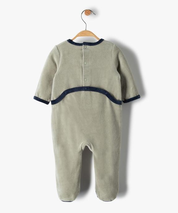 Pyjama bébé garçon en velours avec motif tracteur vue4 - GEMO(BB COUCHE) - GEMO