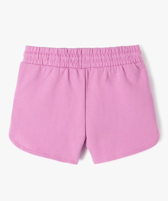 Short fille en maille fine avec ceinture élastique vue3 - GEMO (ENFANT) - GEMO