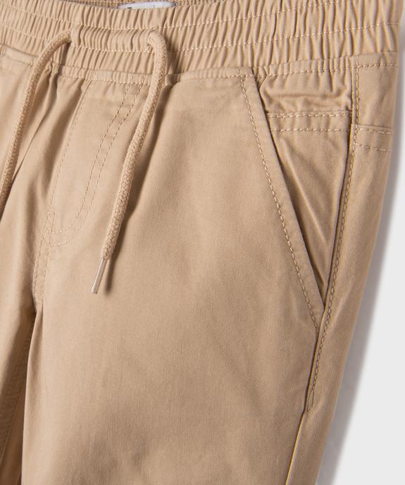 Pantalon en coton coupe jogger garçon vue2 - GEMO (ENFANT) - GEMO