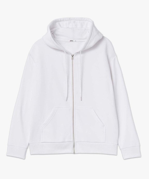 Sweat femme zippé à capuche coupe oversize vue4 - GEMO(FEMME PAP) - GEMO