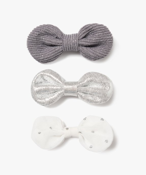 Barrettes cheveux noeud papillon avec paillettes fille (lot de 3) vue1 - GEMO (ACCESS) - GEMO