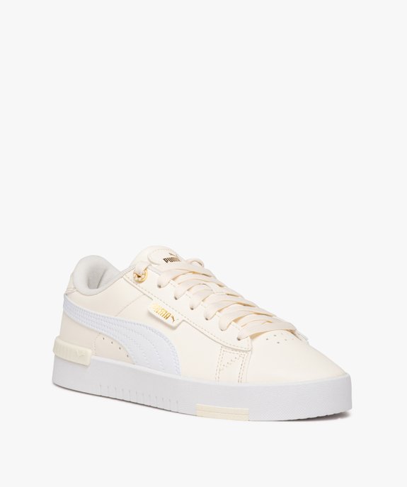 Baskets femme dessus uni en cuir à lacets avec semelle épaisse - Puma vue2 - PUMA - GEMO