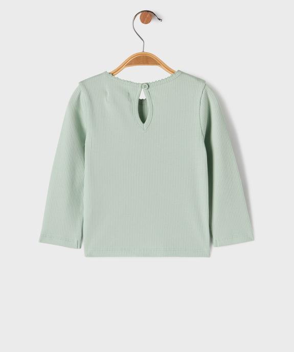 Tee-shirt manches longues en maille côtelée bébé fille vue1 - GEMO 4G BEBE - GEMO
