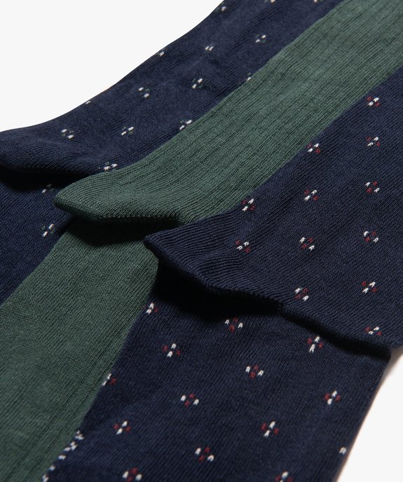 Chaussettes tige haute homme (lot de 3) vue2 - GEMO(HOMWR HOM) - GEMO