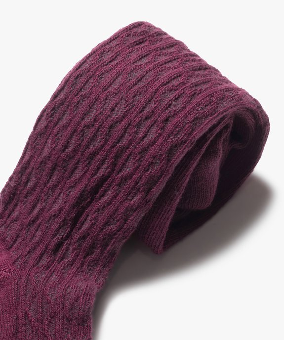 Collants bébé fille épais en maille torsadée unie vue2 - GEMO 4G BEBE - GEMO