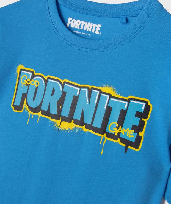 Pyjashort en jersey de coton imprimé garçon - Fortnite vue2 - FORTNITE - GEMO