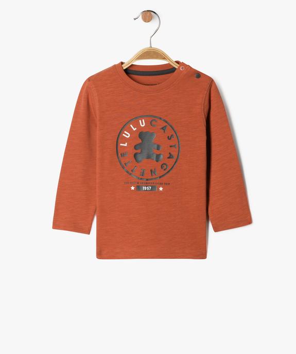 Tee-shirt manches longues imprimé en coton bébé garçon - LuluCastagnette vue1 - LULUCASTAGNETTE - GEMO