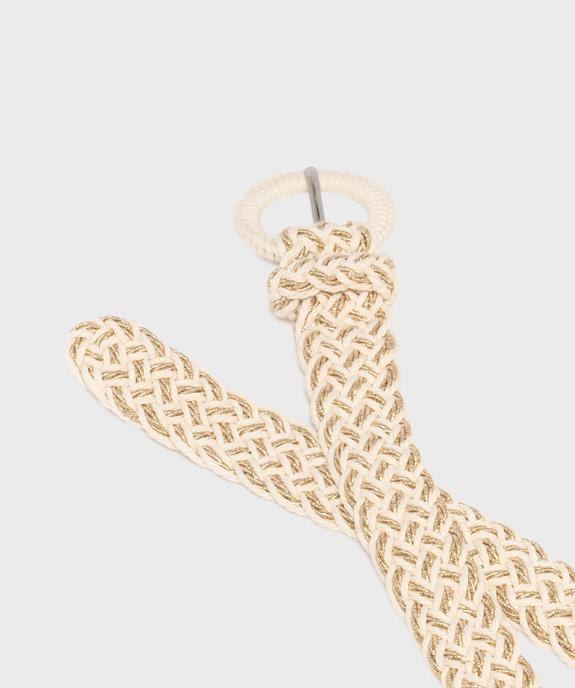 Ceinture tressée en fil doré femme vue2 - GEMO (ACCESS) - GEMO