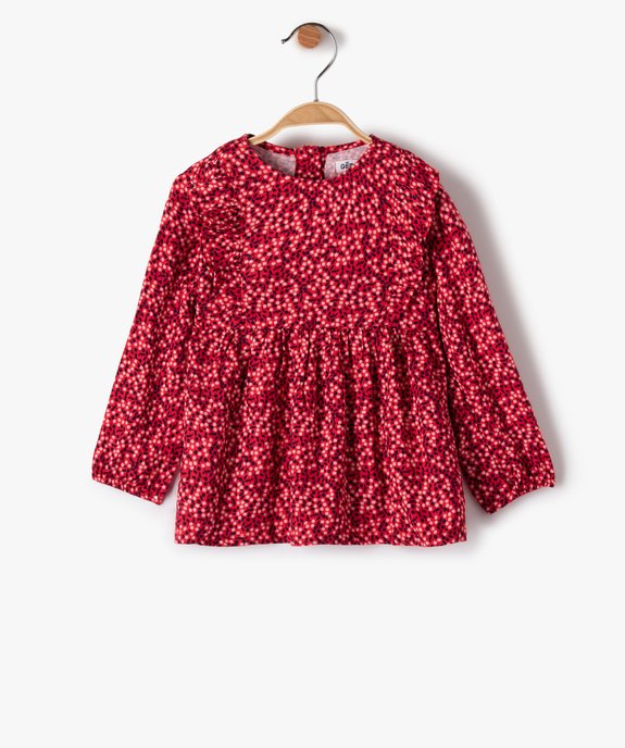 Blouse bébé fille imprimée avec volants sur le haut du buste vue1 - GEMO(BEBE DEBT) - GEMO