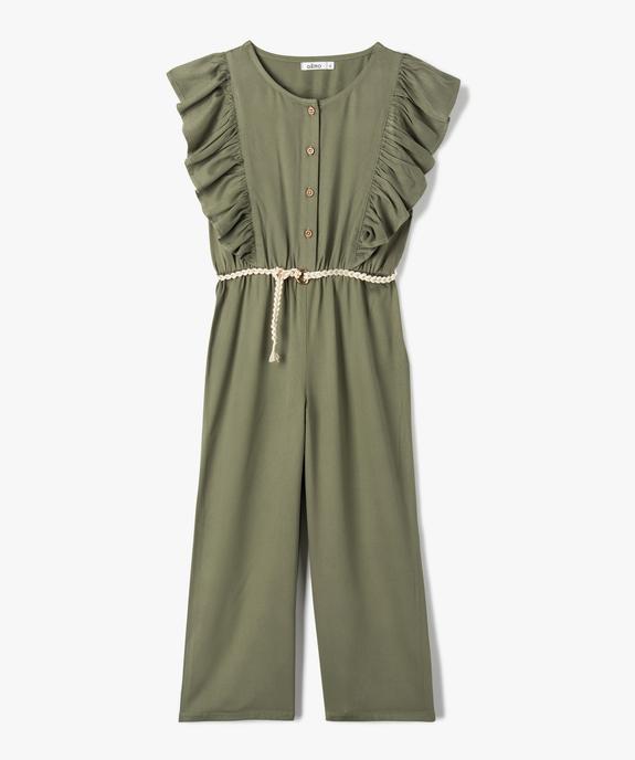 Combinaison pantalon fille avec volants sur les épaules vue1 - GEMO (ENFANT) - GEMO