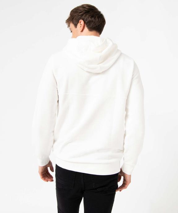 Sweat homme à capuche en coton piqué vue3 - GEMO (HOMME) - GEMO