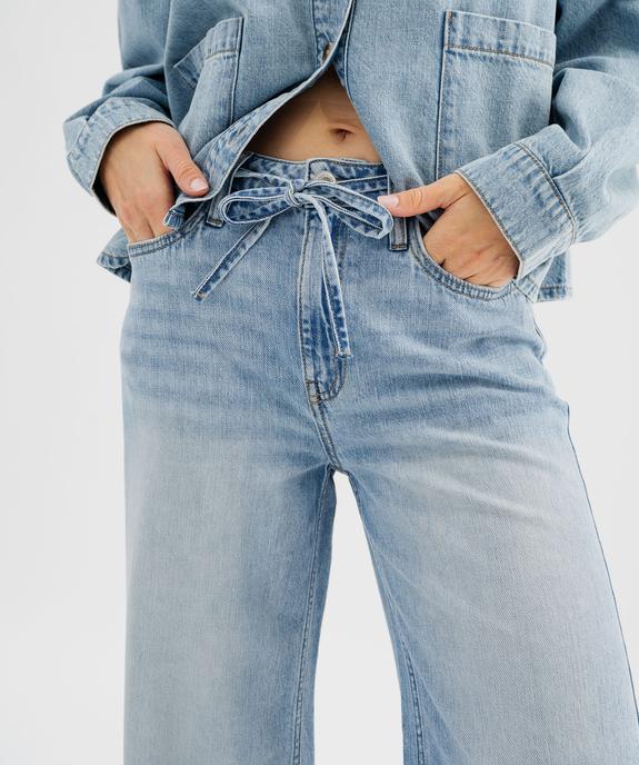 Jean Cropped Wide leg taille haute femme vue3 - GEMO 4G FEMME - GEMO