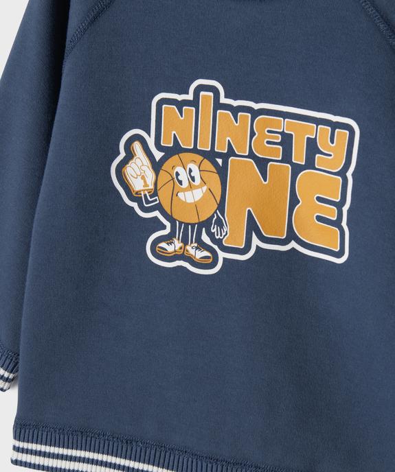 Sweat réversible avec motif et rayures bébé garçon vue2 - GEMO 4G BEBE - GEMO