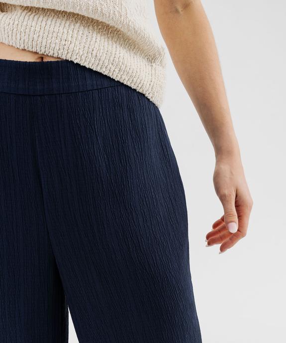 Pantalon ample, fluide et texturée femme vue3 - GEMO(FEMME PAP) - GEMO