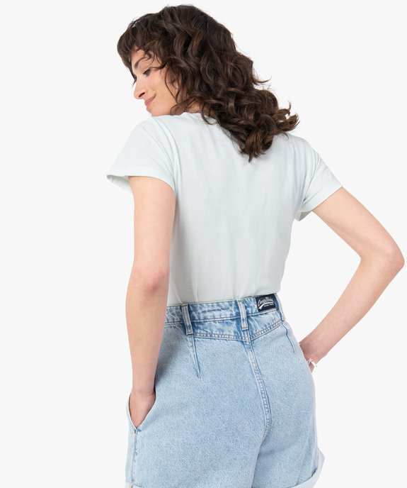Tee-shirt femme à manches courtes avec inscription – The Space Collection vue3 - NASA - GEMO