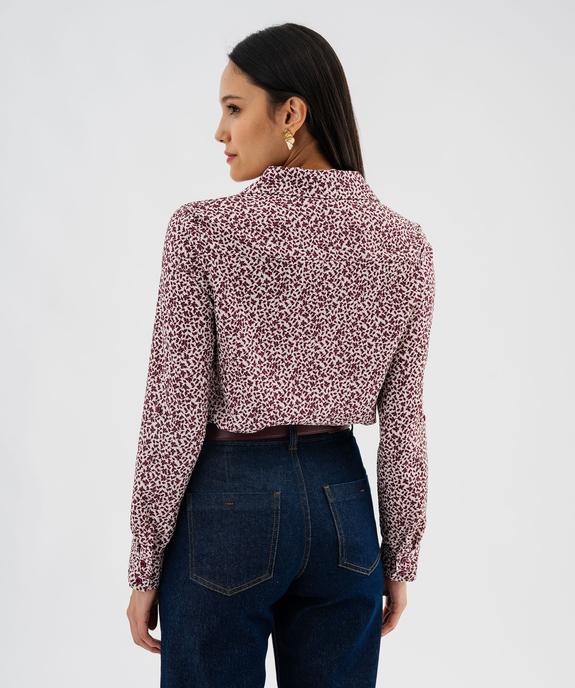 Blouse manches longues en maille gaufrée à motifs fleuris femme vue4 - GEMO(FEMME PAP) - GEMO