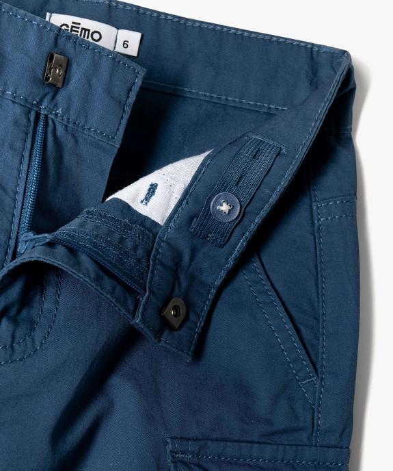Bermuda en toile coupe cargo garçon vue2 - GEMO 4G GARCON - GEMO