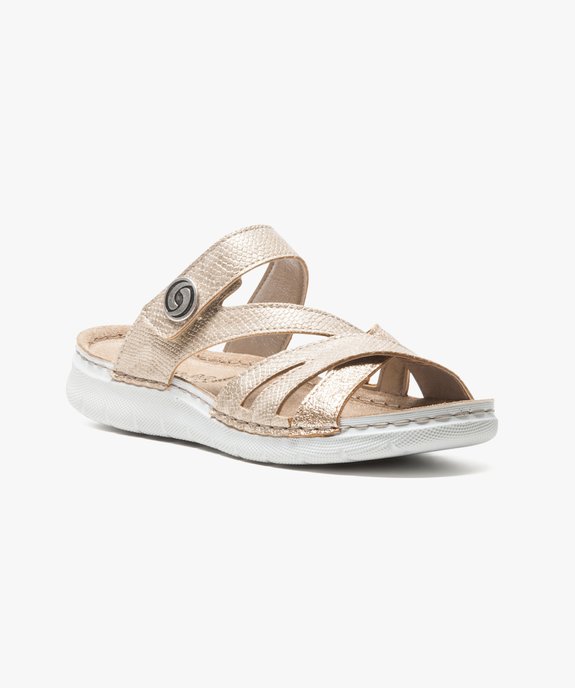 Nu-pieds confort avec semelle en cuir - Cloggy vue2 - CLOGGY - GEMO