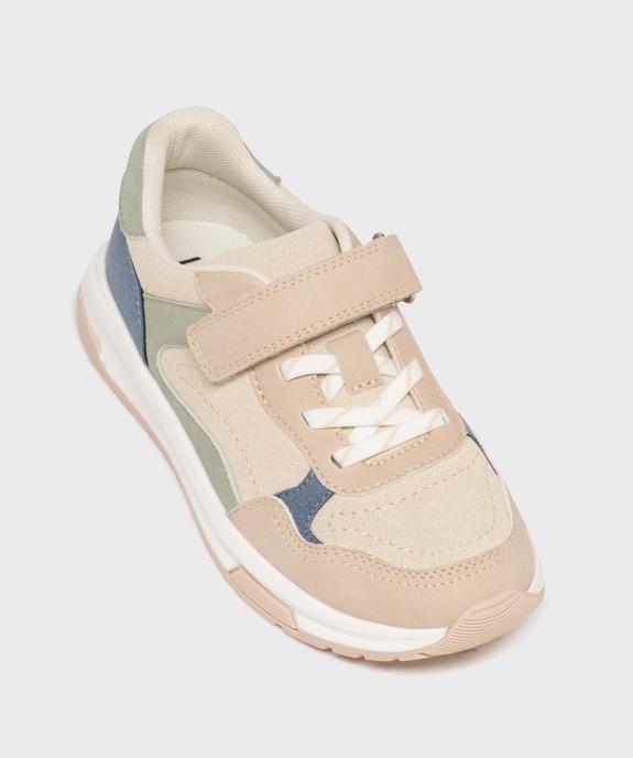 Baskets à scratch avec empiècements colorés garçon - 5 Miles vue5 - 5 MILES - GEMO