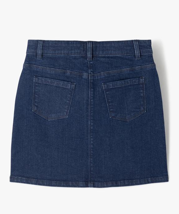 Jupe fille en jean extensible vue3 - GEMO (JUNIOR) - GEMO