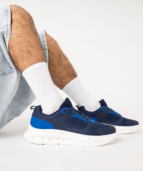 Baskets homme en mesh ultra-légères avec semelle à cavités vue1 - ATHLETIC GEMO FOR GOOD - GEMO