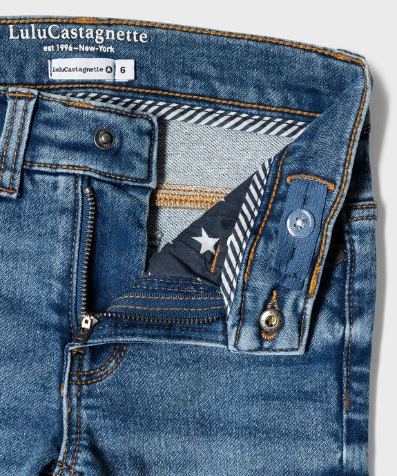 Jean slim délavé en coton stretch garçon - LuluCastagnette vue3 - LULUCASTAGNETTE - GEMO
