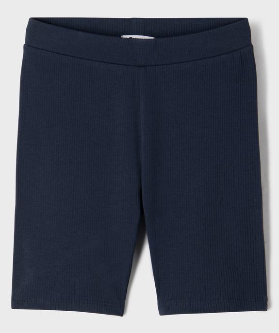 Cycliste en maille côtelée extensible fille vue1 - GEMO 4G FILLE - GEMO