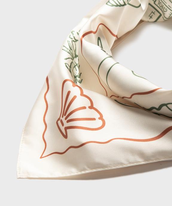 Foulard carré en satin imprimé femme vue3 - GEMO (ACCESS) - GEMO