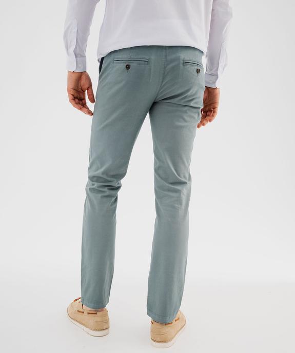 Pantalon chino slim en coton stretch homme vue4 - GEMO 4G HOMME - GEMO