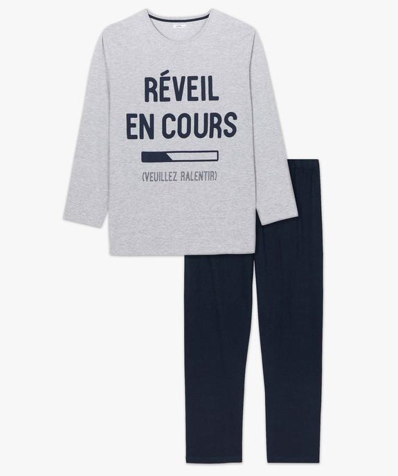 Pyjama homme grande taille à manches longues vue4 - GEMO(HOMWR HOM) - GEMO