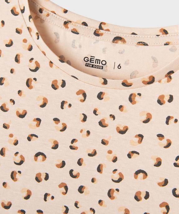 Tee-shirt manches longues imprimé fille vue3 - GEMO 4G FILLE - GEMO