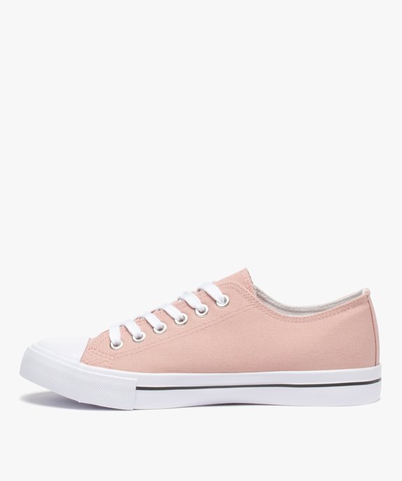 Baskets femme en toile à bout renforcé fermeture lacets vue3 - FOLLOW ME G4G - GEMO