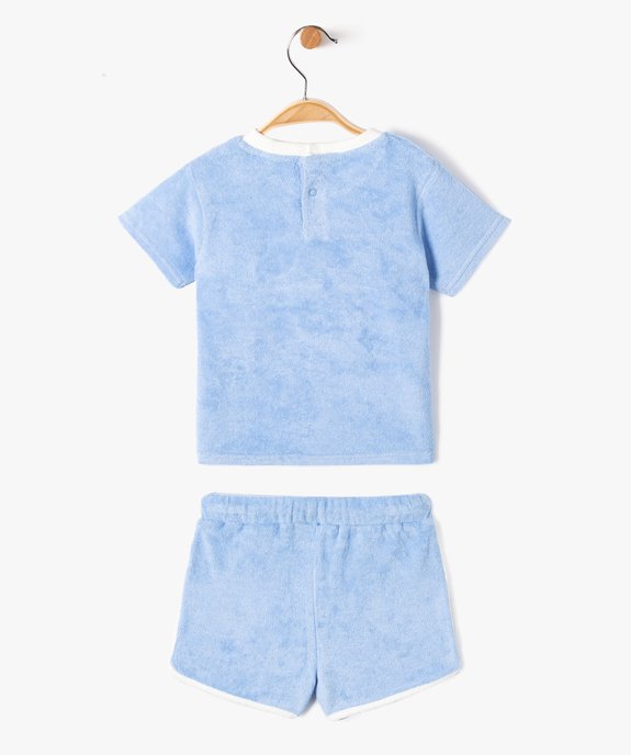 Ensemble bébé garçon 2 pièces : short + tee-shirt en éponge vue4 - GEMO(BEBE DEBT) - GEMO