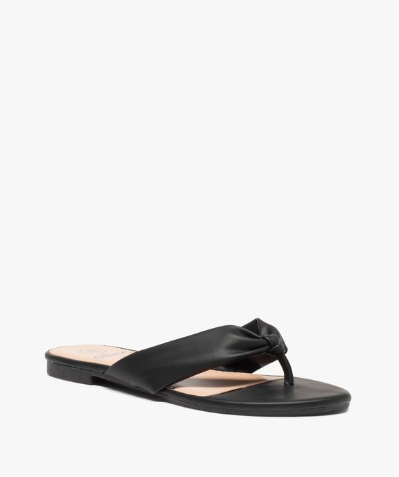 Tongs femme à talon plat et entre-doigts drapé vue2 - GEMO (CASUAL) - GEMO