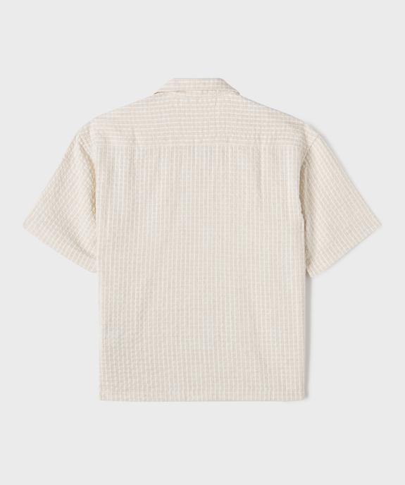 Chemise manches courtes à col cubain garçon vue5 - GEMO (JUNIOR) - GEMO