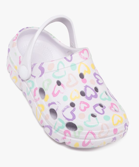 Sabots souples perforés motifs cœurs fille  vue5 - GEMO (PLAGE) - GEMO