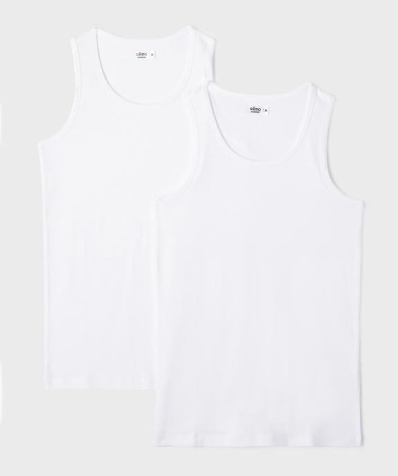 Débardeur lingerie en coton biologique homme (lot de 2) vue1 - GEMO 4G HOMME - GEMO