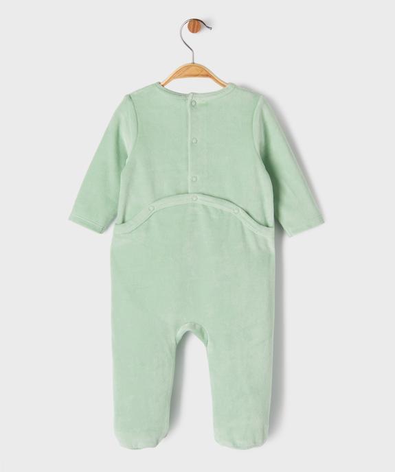 Pyjama en velours avec motif lapin bébé vue4 - GEMO(BB COUCHE) - GEMO