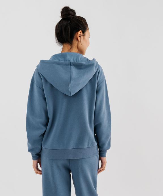 Sweat zippée à capuche en molleton femme vue3 - GEMO 4G FEMME - GEMO