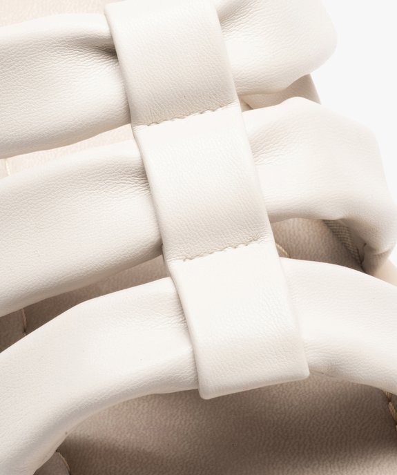Sandales femme à semelle épaisse et brides matelassées vue6 - GEMO (CASUAL) - GEMO