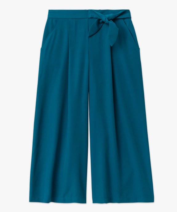 Pantacourt large avec noeud à la ceinture femme vue4 - GEMO(FEMME PAP) - GEMO