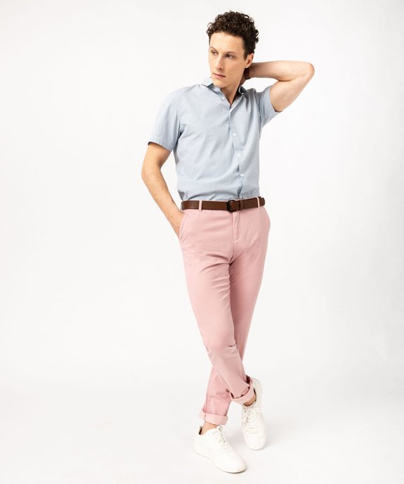 Pantalon chino en stretch coupe slim homme vue5 - GEMO 4G HOMME - GEMO