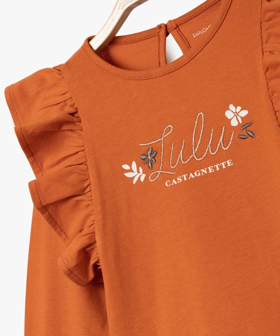 Tee-shirt manches longues à volants bébé fille - LuluCastagnette vue2 - LULUCASTAGNETTE - GEMO