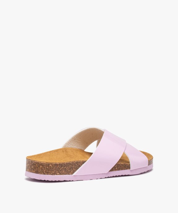 Mules femme à talon plat et larges brides croisées vue4 - GEMO 4G FEMME - GEMO
