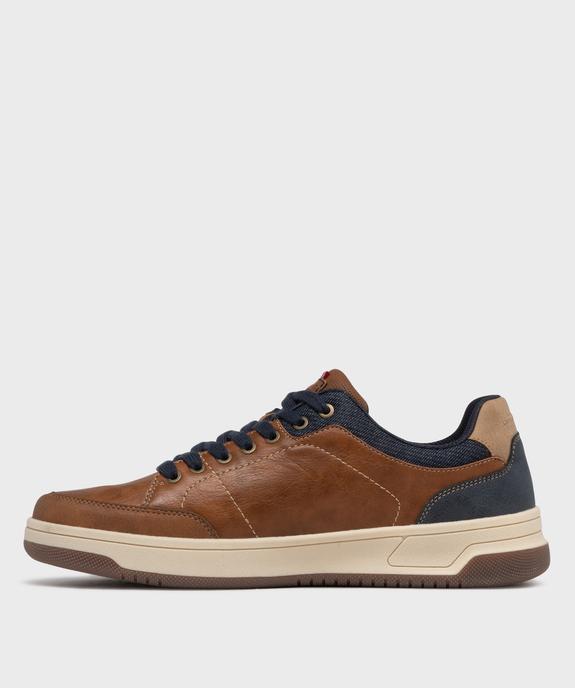 Baskets de ville avec col en denim homme - Urban Steps vue3 - URBAN STEPS - GEMO