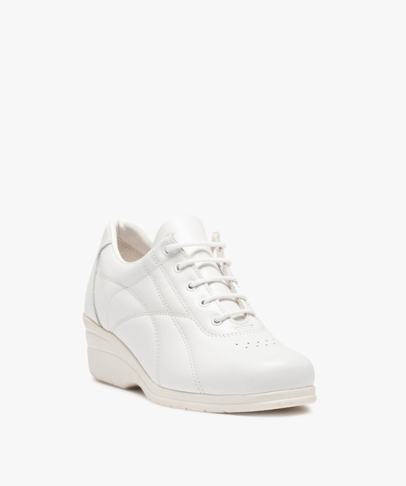 Derbies femme confort dessus cuir uni vue2 - UMO - GEMO