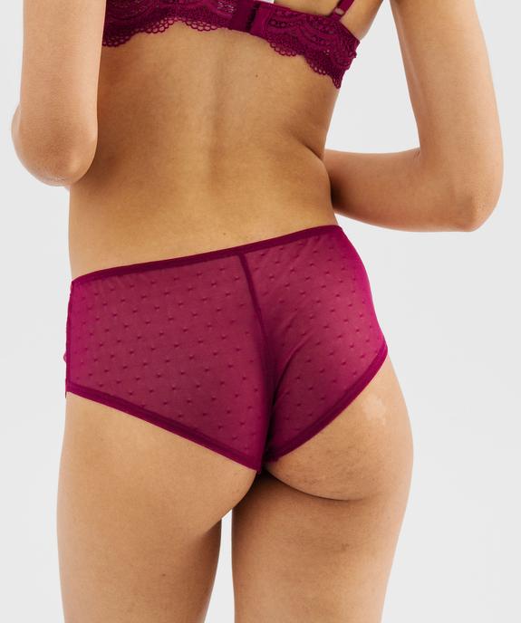 Shorty en dentelle et plumetis femme (lot de 2) vue3 - GEMO(HOMWR FEM) - GEMO