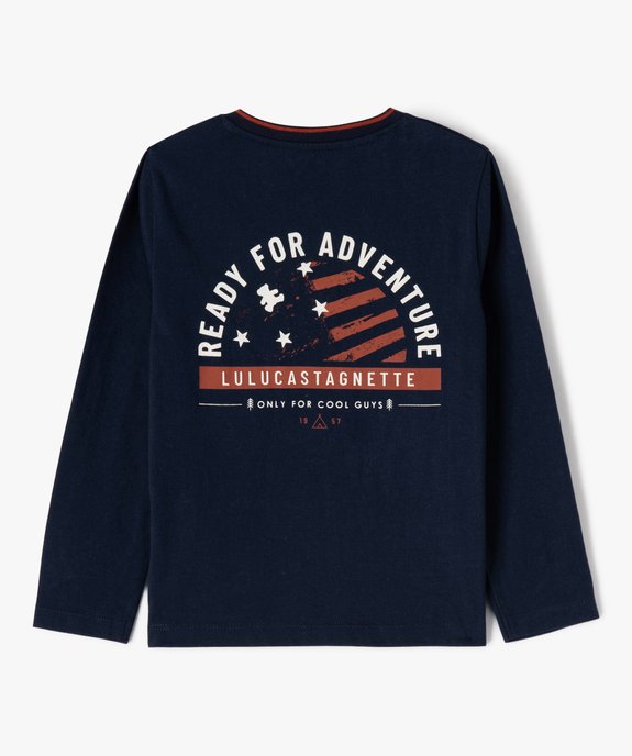 Tee-shirt à manches longues à col tunisien garçon - LuluCastagnette vue4 - LULUCASTAGNETTE - GEMO