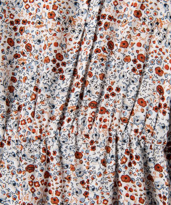 Robe à manches longues à motifs fleuris fille - LuluCastagnette vue2 - LULU CASTAGNETTE GEMO FOR GOOD - GEMO